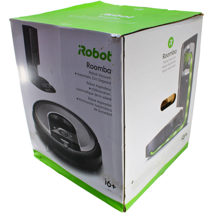 iRobot Wi-Fi Connected Roomba i6+ Self-Emptying Robot Vacuum OPEN BOX