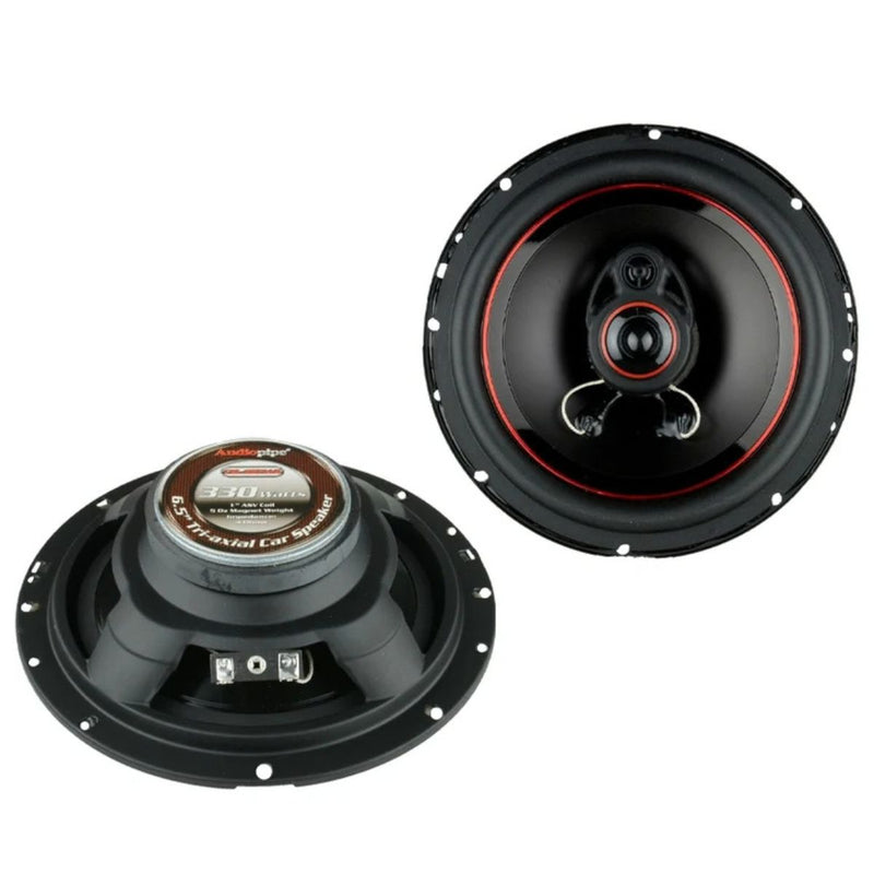 Audiopipe 6.5" 3-Way 330W 4 Ohm Tri-Axial Speakers Pair CSL-1623AR