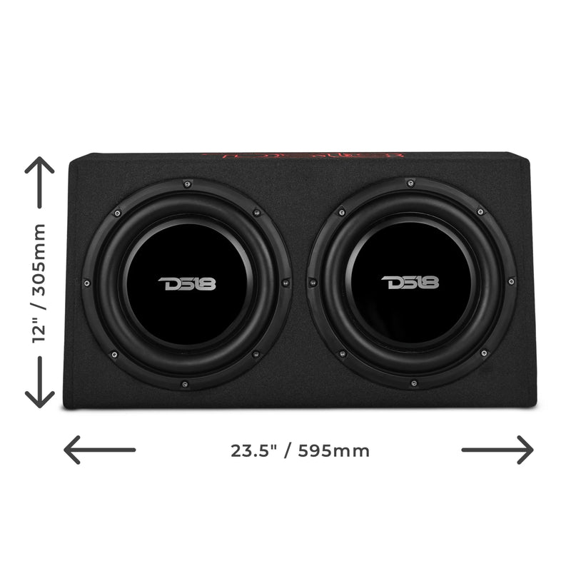 10" 350 Watts RMS 2 Ohm Midbass Shallow Subwoofer Enclosure with Bass Knob