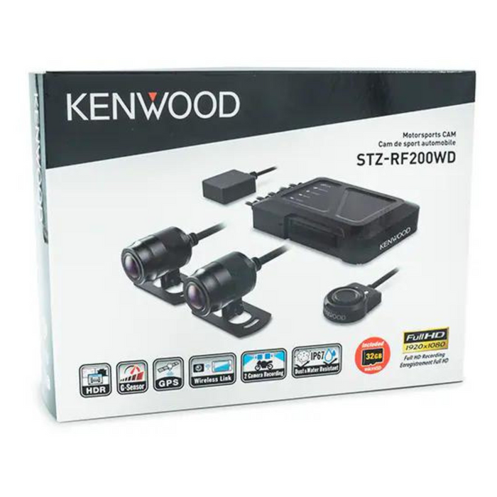 Kenwood 2MP HD Dashcam W/ GPS & Rearview Camera | Kenwood x2 3M Extension cables