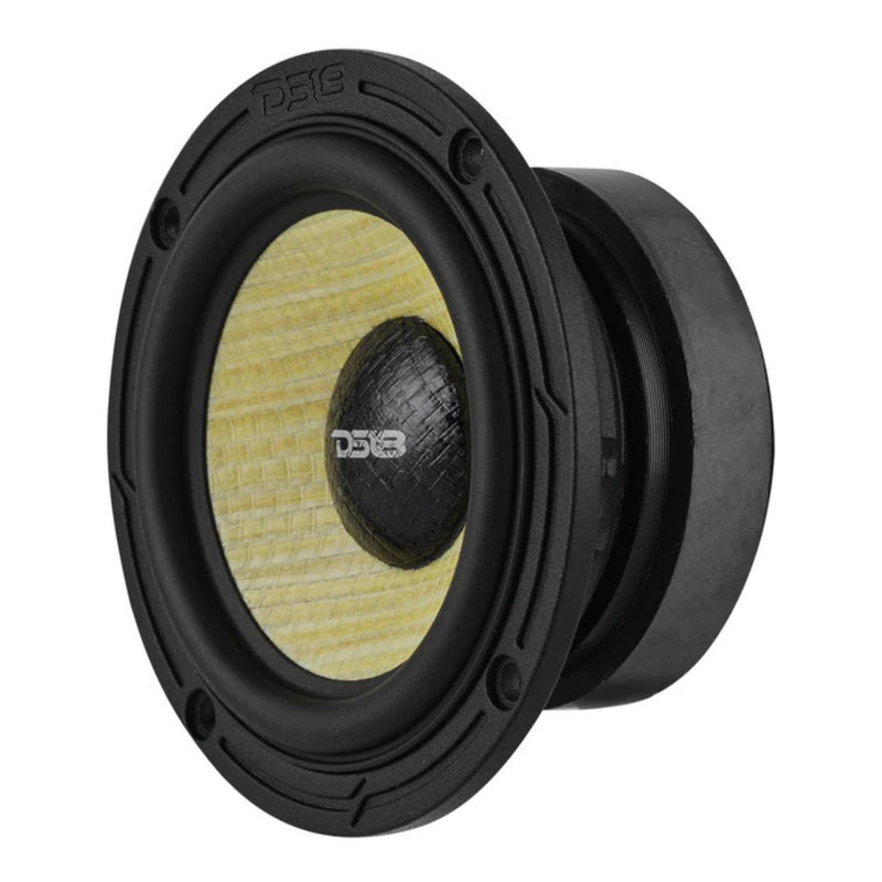 DS18 3.5 60W RMS 4-Ohm Midrange Speaker Pair w/Woven Yellow Cone DXQ3.5