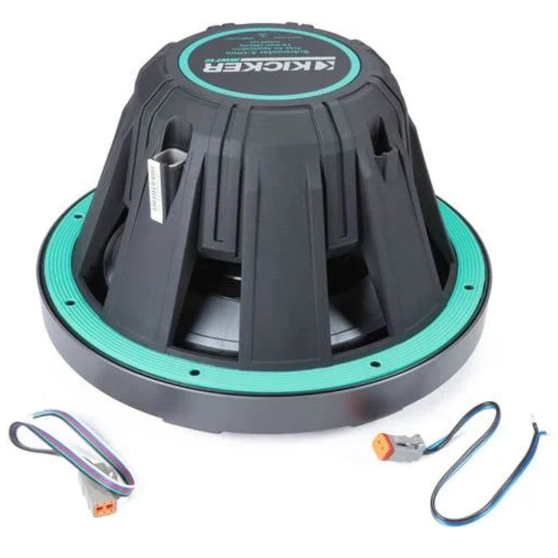 12" 450 Watt RMS 4-Ohm free-air Marine Subwoofer with RGBW LEDs Kicker 51MWF124