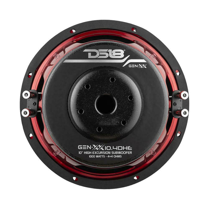 DS18 10" 1000 Watts High Excursion Subwoofer Dual Voice Coil 4-Ohm GEN-XX10.4DHE