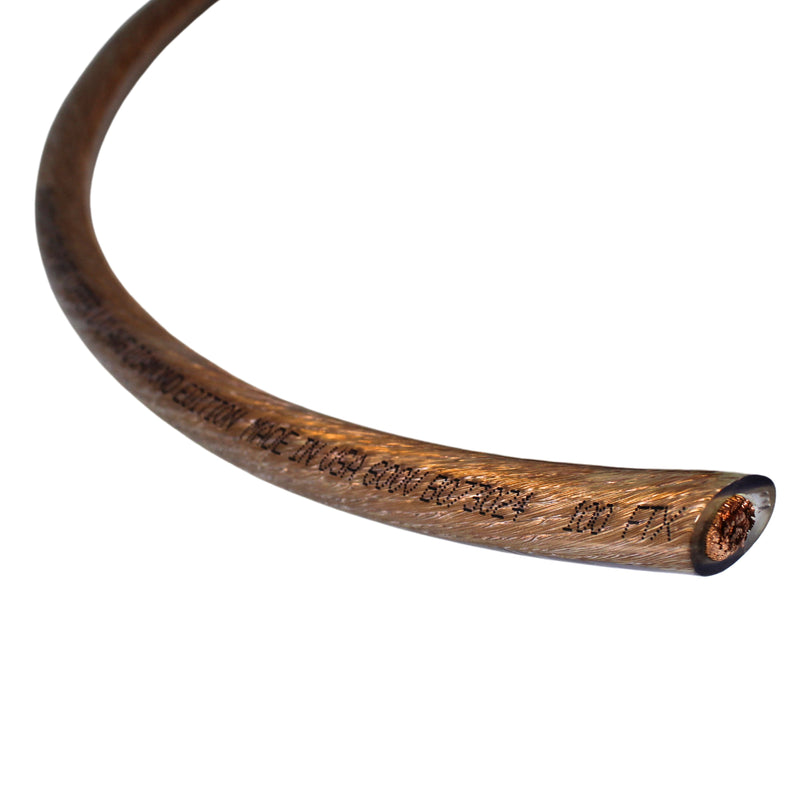 GP Car Audio 0 AWG 100% OFC Power/Ground Wire Clear Lot Cut By The Foot