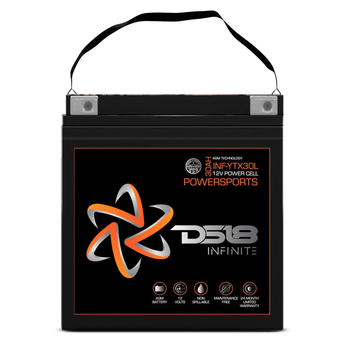 DS18 12V Battery 30 AH 1100W Moto Powersports AGM INFINITE INF-YTX30L