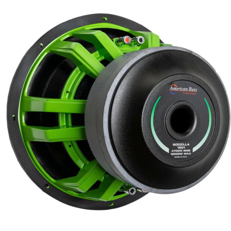 American Bass 15" 4700 Watts RMS 1-Ohm Dual Voice Coil Subwoofer GODZILLA-15-D1