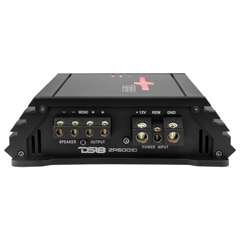 DS18 ZR Series Monoblock Class D 500 Watt RMS 1 Ohm Bass Amplifier ZR500.1D