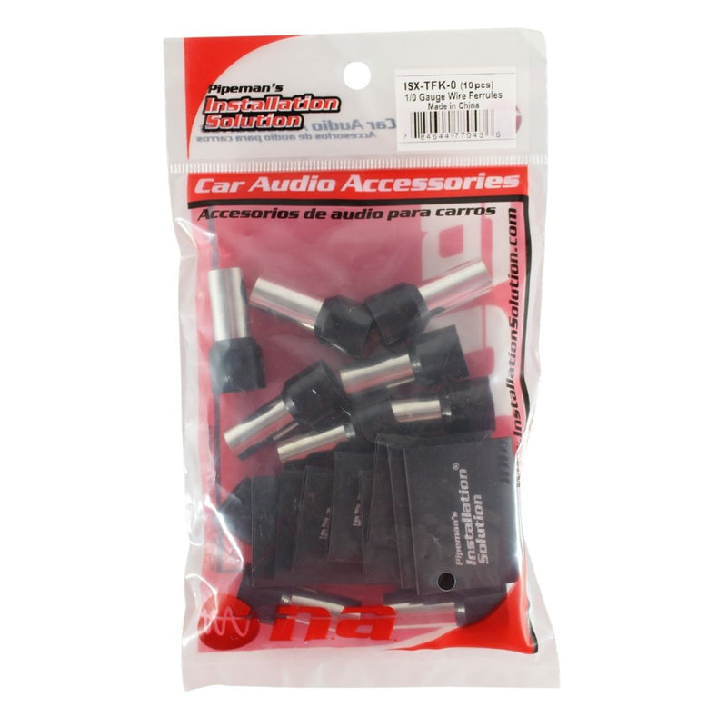 Installation Solution 0 Gauge Wire Ferrules with Heat Shrink 10 Pack ISX-TFK-0