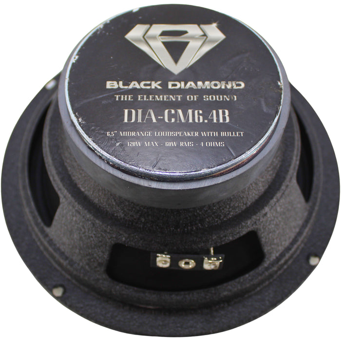 Black Diamond 6.5" 4 Ohm 60W RMS Mid-Range Bullet Speaker OPEN BOX