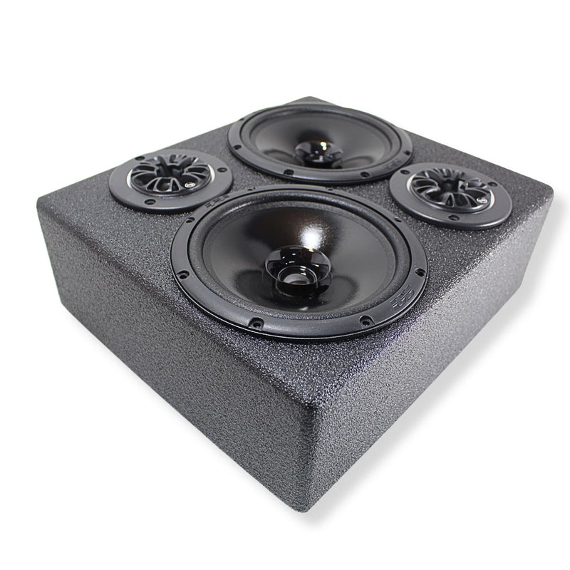 Dual 6.5" Speaker Pod Box + Deaf Bonce 6.5" Speakers + Audiopipe Tweeters Combo
