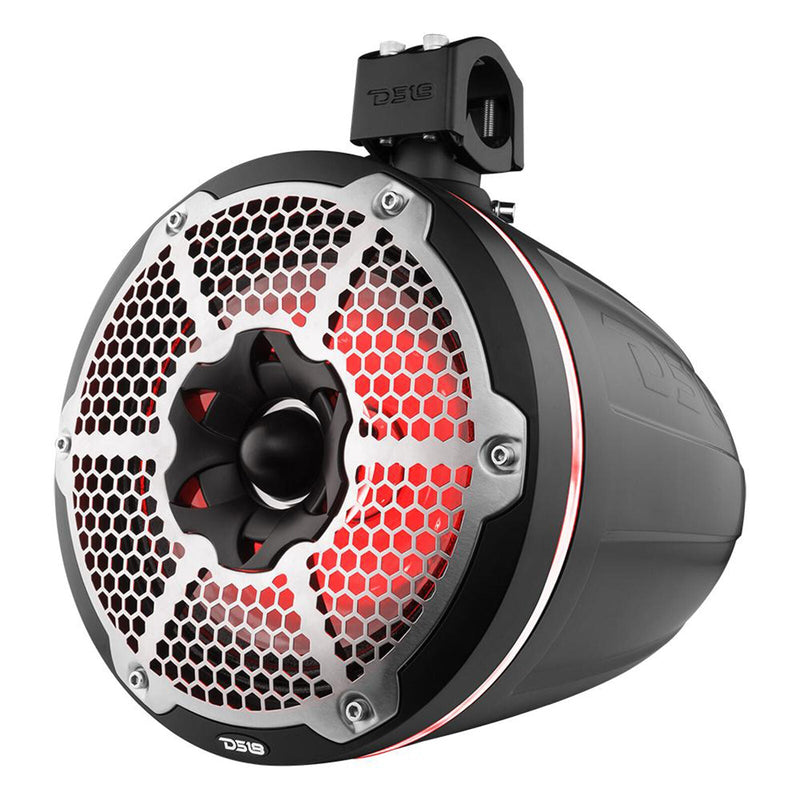 Pair of DS18 Hydro NXL-X10TPNEO/BK 10" 900W 4 Ohm RGB LED Marine Tower Speakers