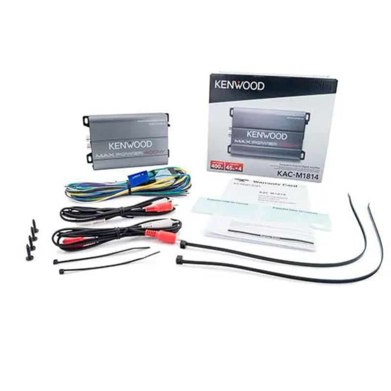 Kenwood Class D 4 Channel 4 ohm 400 Max Bridgeable Power Marine Amplifier