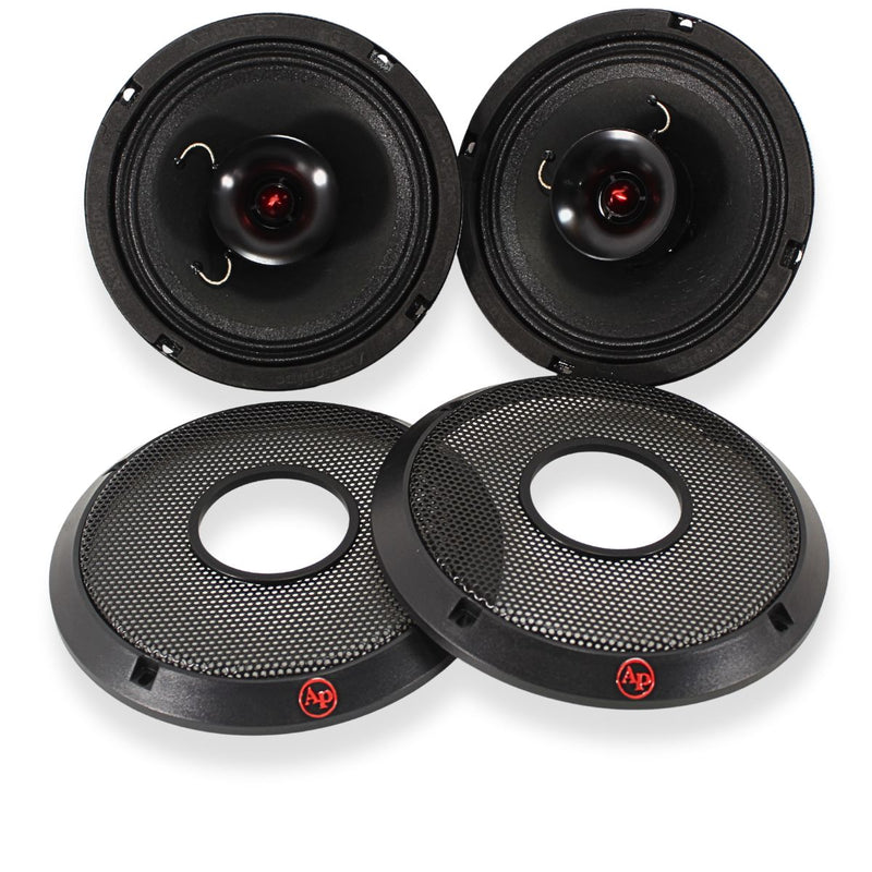 6.5" 100W RMS 4-Ohm NEO Hybrid Coaxial Loudspeaker Pair W/1" Tweeter APMB-CX600