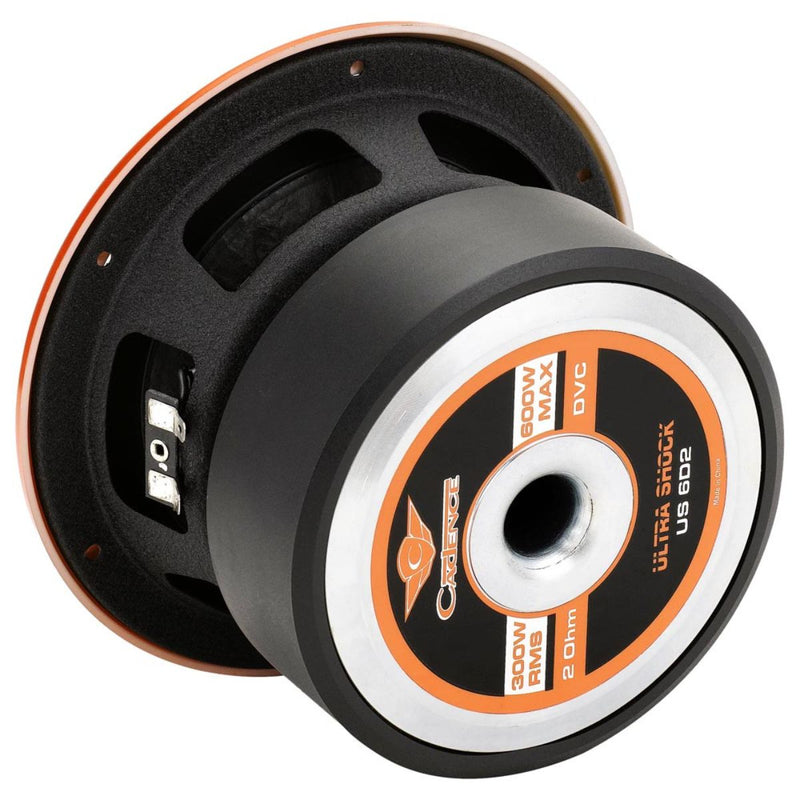Cadence Pro Car Audio 6.5" 300 Watt RMS 2-Ohm Dual Voice Coil Subwoofer US6D2
