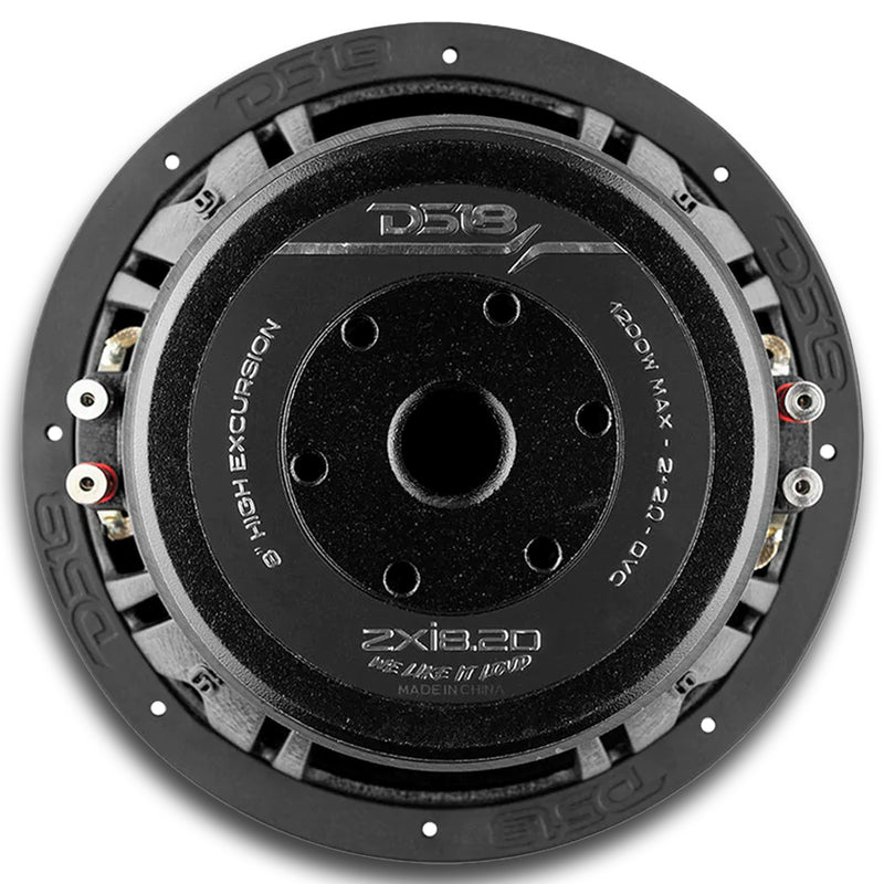 DS18 Car Audio 8 High Excursion Subwoofer 1200 Watt Dual 2 Ohm VC ZXI8.2D