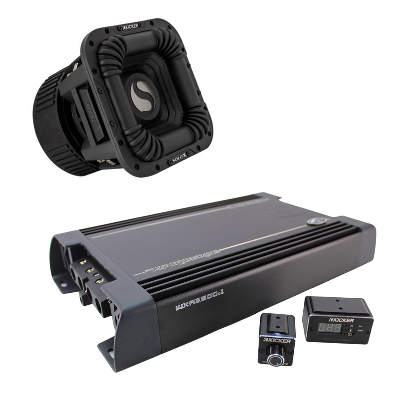 Solo X 10" Dual 2 Ohm 2000 Watt RMS Subwoofer Combo with Warhorse 3600 Amplifier