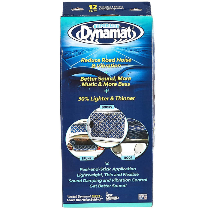 Dynamat Sound Deadening Damping SuperLite Car Audio 18x32 Sheets 3 Pack 12SQ FT