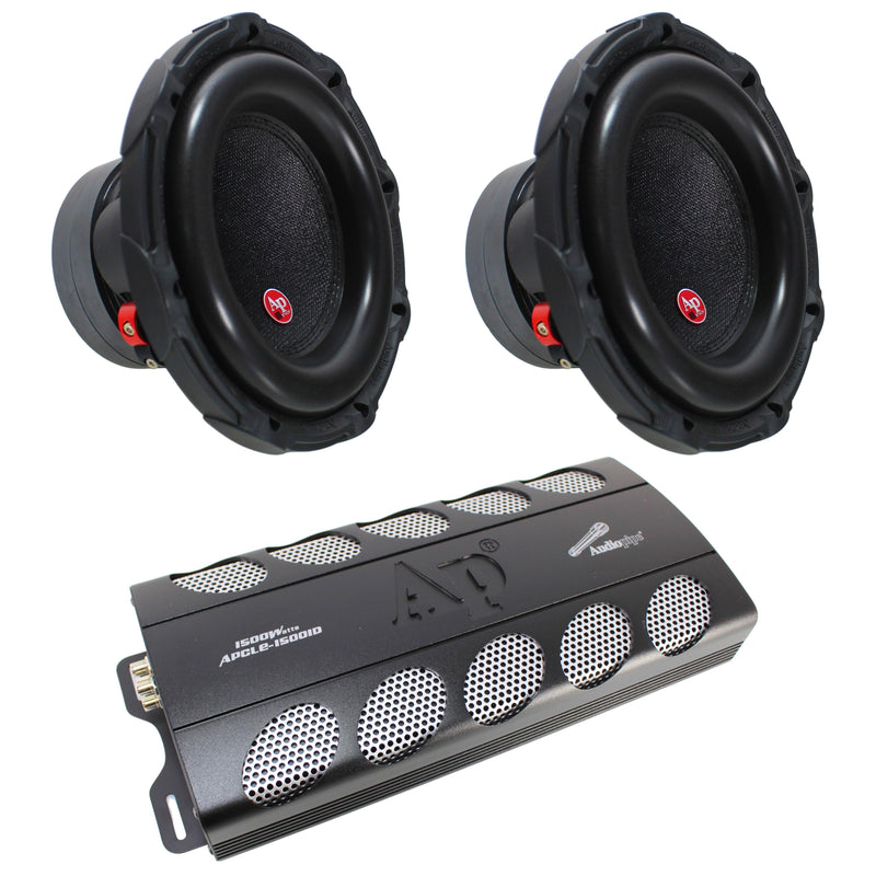 Audiopipe 10" BDCII Subwoofer Combo 1200W RMS w/ 1500W 1 Ohm Monoblock Amplifier