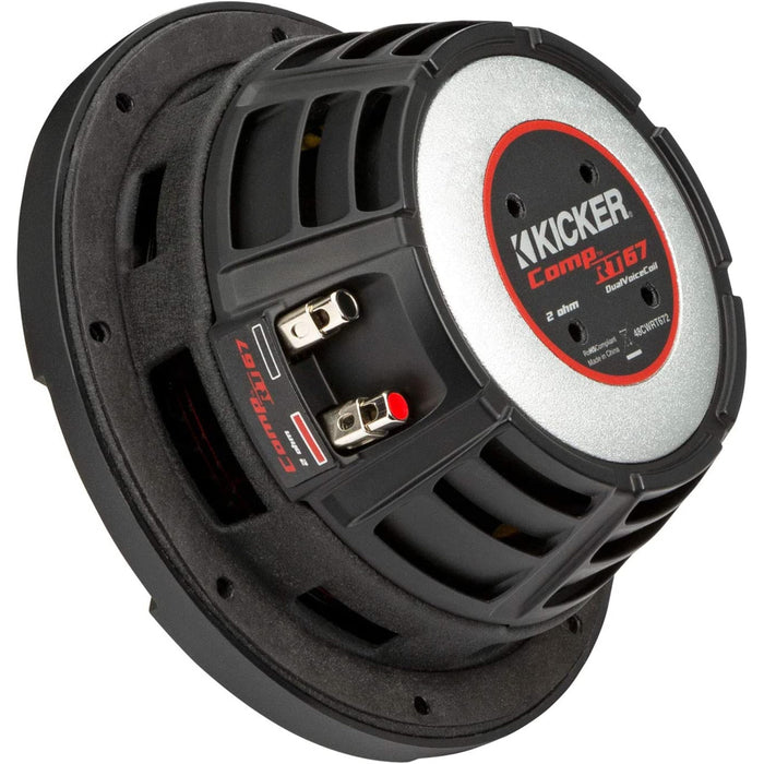 Kicker Comp RT Series 6.75" Dual 2 or 4 Ohm Subwoofer 300W Peak 48CWRT67