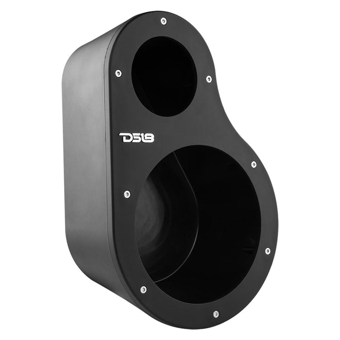 2x DS18 6.5" Speaker Enclosures & Tweeter Pods High Density ABS Universal EN6P