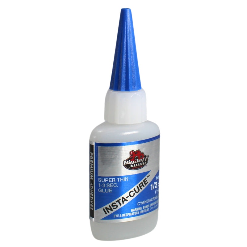 Big Jeff Audio 1/2 to 8 oz Insta-Cure CA Glue Water-Thin, Fast-Acting Adhesive