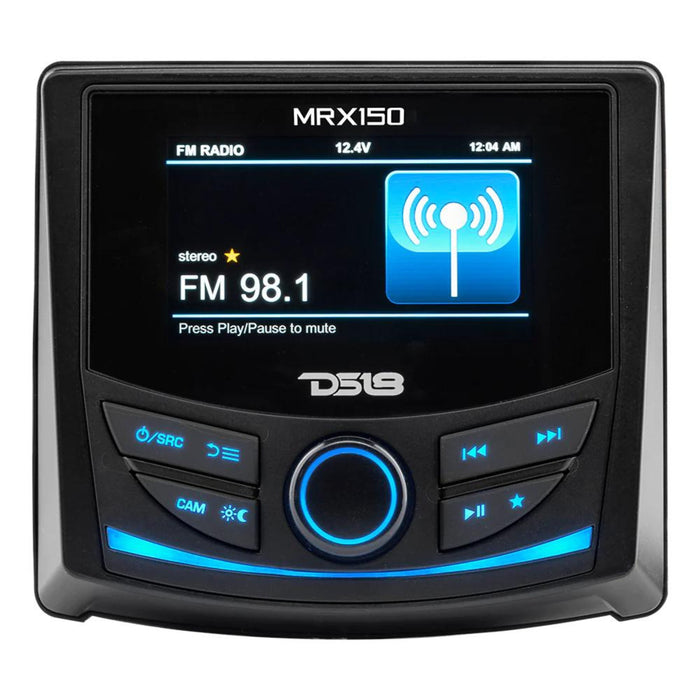 DS18 3" IPS Display Marine Bluetooth Radio 2 Band EQ USB/AUX/AM/FM/BT MRX150