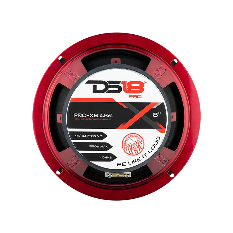 4x Pro X8.4BM Mid Range Speakers DS18 EXL 800 Watt 4 Channel Amplifier - Big Jeff Online Inc