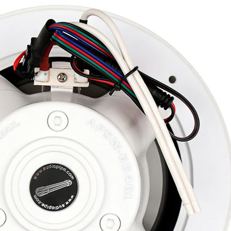 6.5” 100W RMS Coaxial 2-Way Marine Speaker Pair with LED Remote | APSW-654GL