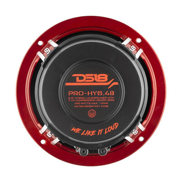 6.5" 450W 4-Ohm Mid-Range Water Resistant Loudspeaker with Built-in Driver DS18