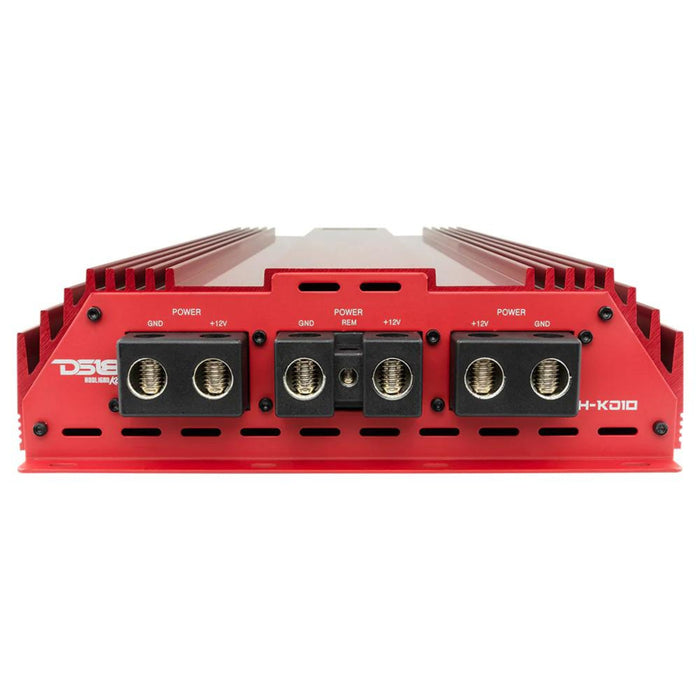 DS18 Hooligan KO Series Red Monoblock 10K Watt 1-Ohm Amplifier H-KO-10/RD