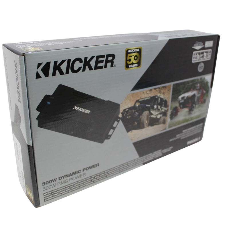 Kicker Waterproof Powersport Amplifier Monoblock Class D 300W 1-Ohm 48PXA3001