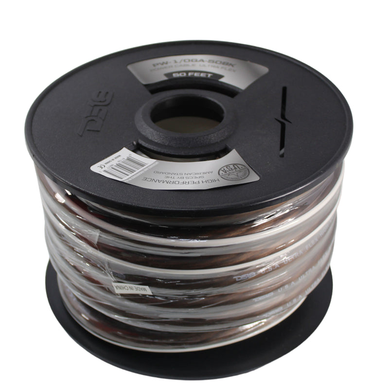 DS18 Car Audio 0 AWG CCA Power/Ground Wire Black Lot Cut By The Foot