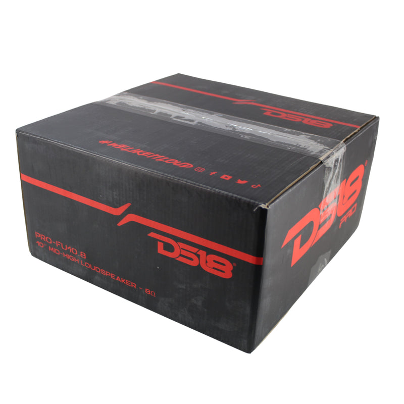 DS18 Car Audio 10" Mid-Bass Loudspeaker 800 Watt 8 Ohm PRO-FU10.8 OPEN BOX