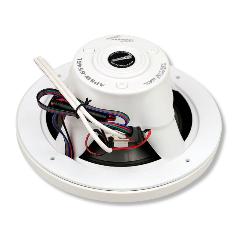6.5” 100W RMS Coaxial 2-Way Marine Speaker Pair with LED Remote | APSW-654GL