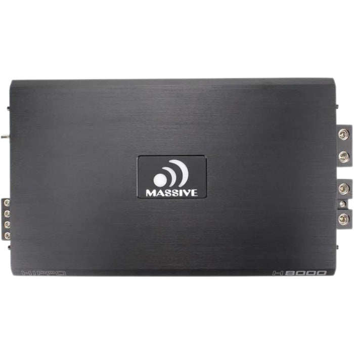 8000W RMS 1-Ohm Monoblock Amplifier Massive Audio HIPPO Series MA-H8000