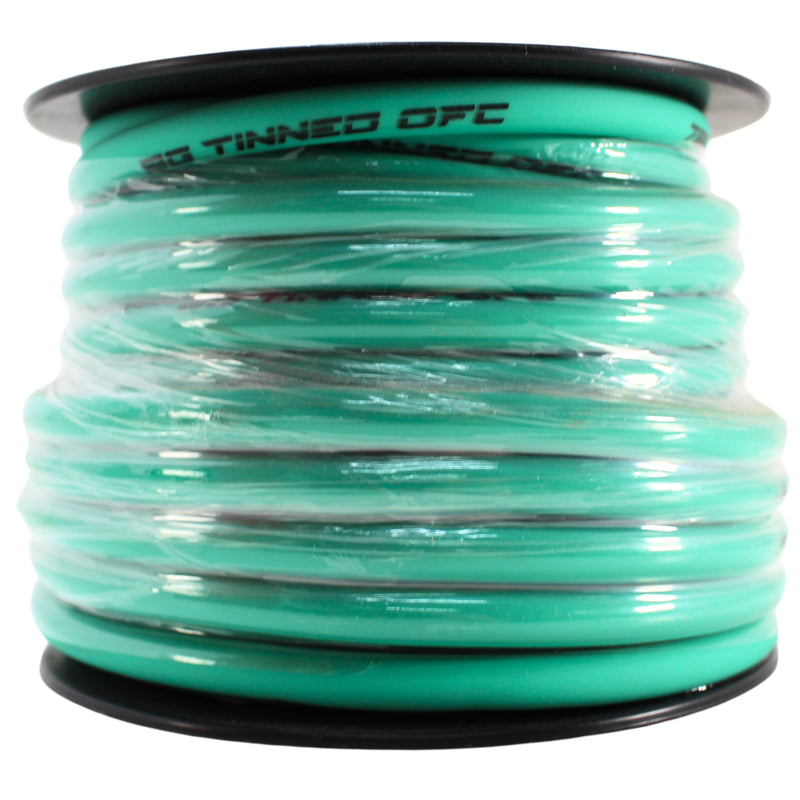 Full Tilt Audio 8 Gauge Tinned OFC Power/Ground Wire Teal Lot Cut By The Foot