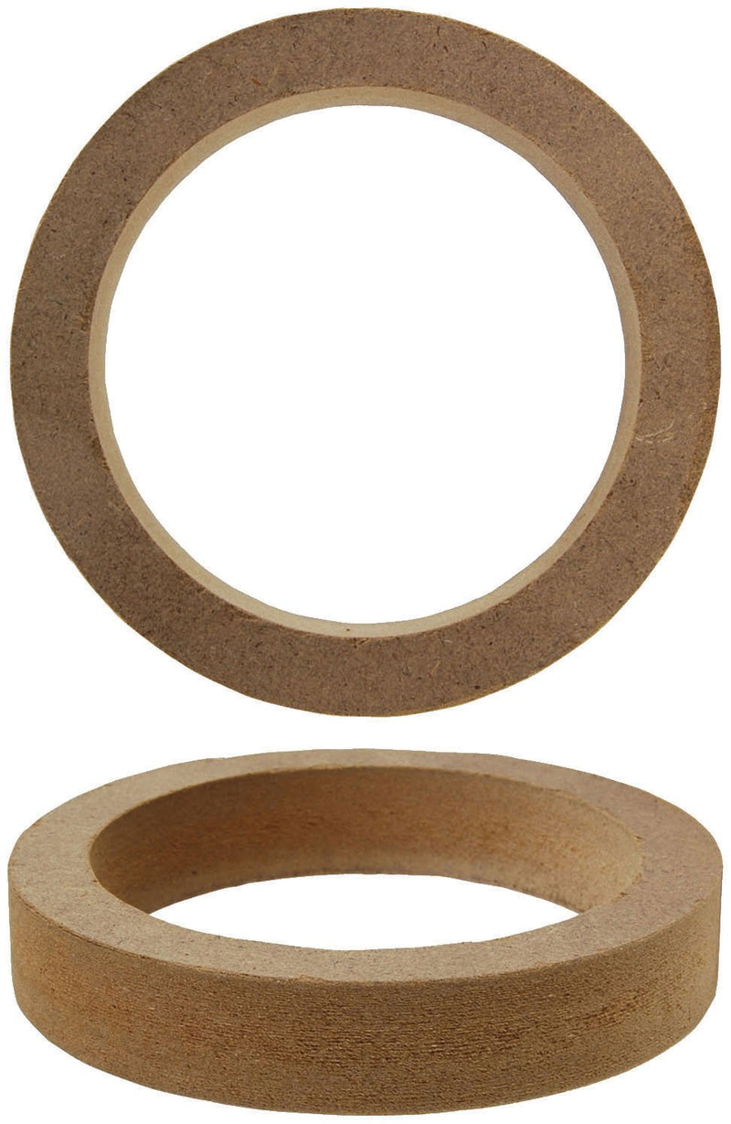 Pair of 5.25" Medium-Density Fiberboard Wood Speaker Spacer Rings