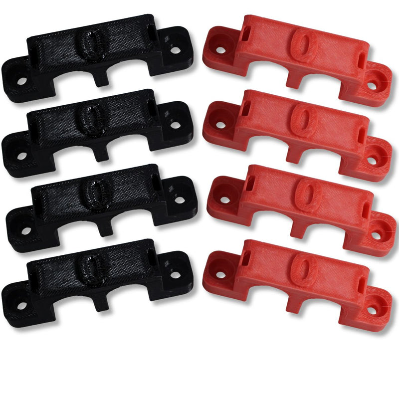 1/0 Gauge Cable Management Wire Comb Dual Slot Use w/ Cable Zip Tie Red/Black