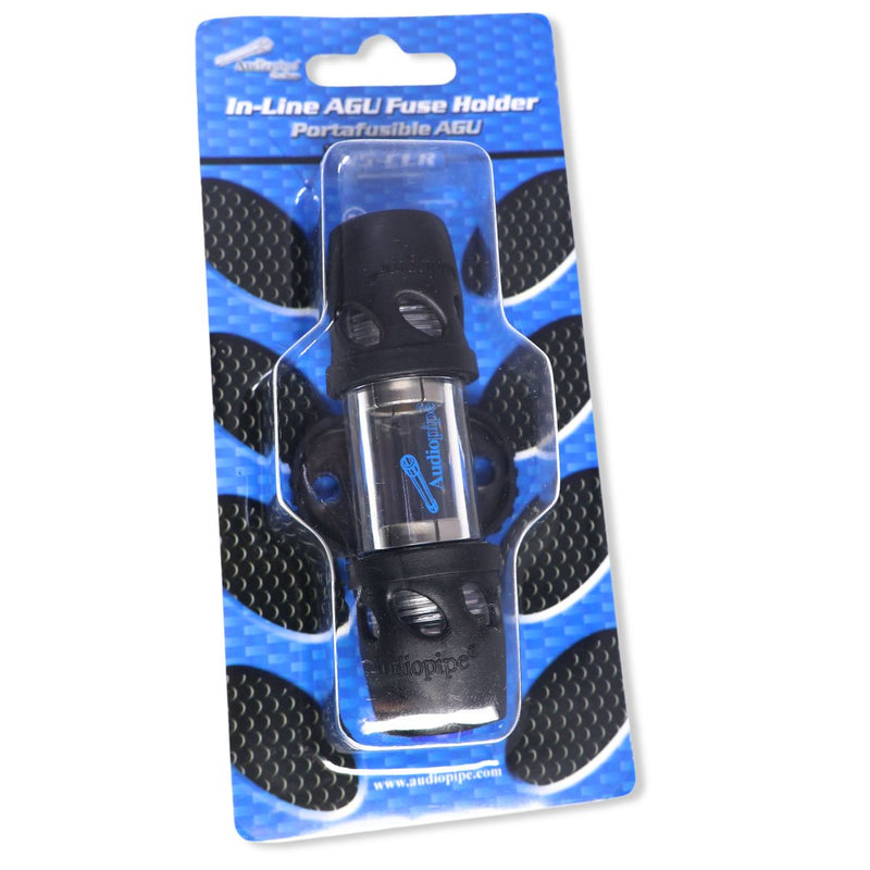 Audiopipe N5-CLR In-Line AGU Fuse Holder 4/8 AWG <80 Amp Water Resistant Clear