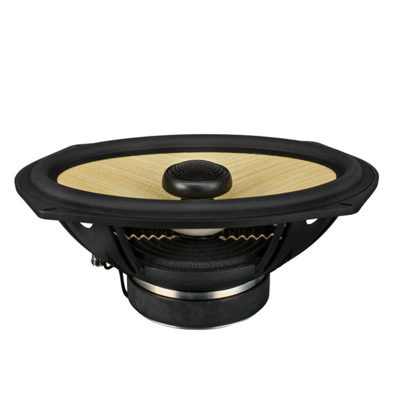 DS18 6x9" 150W RMS 4-Ohm 2-Way Coaxial Speakers with Woven Yellow Composite Cone