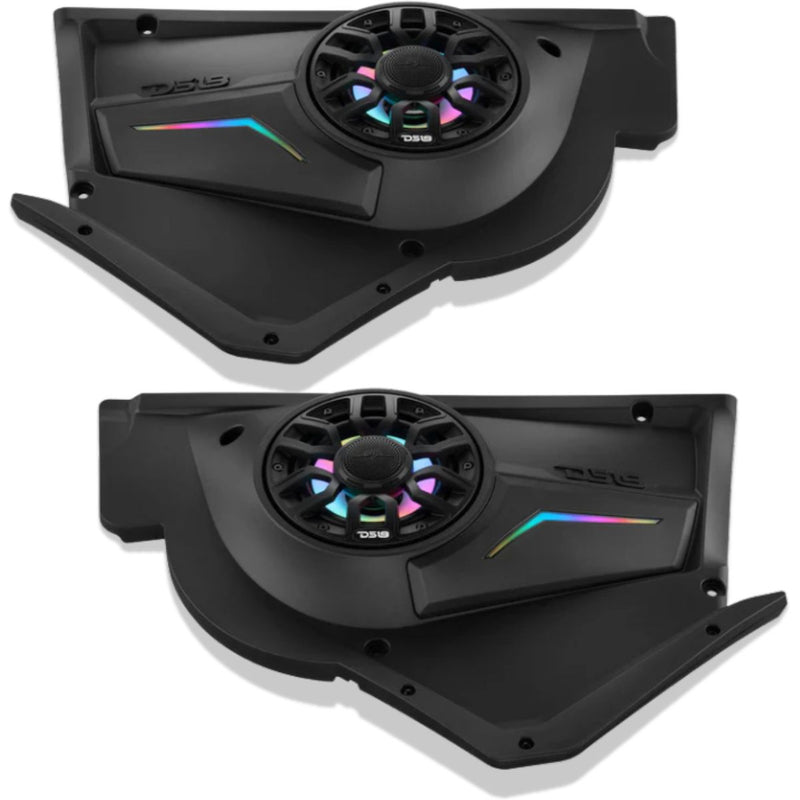 Can-Am Maverick X3 Front Door LED Speaker Panel loaded w/ 6.5" NXL-IQ6/BK Pair
