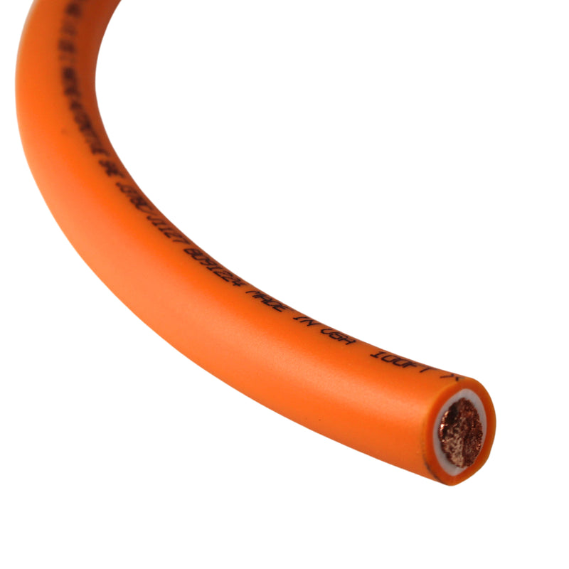 GP Car Audio 0 AWG 100% OFC Power/Ground Wire Orange Lot Cut By The Foot