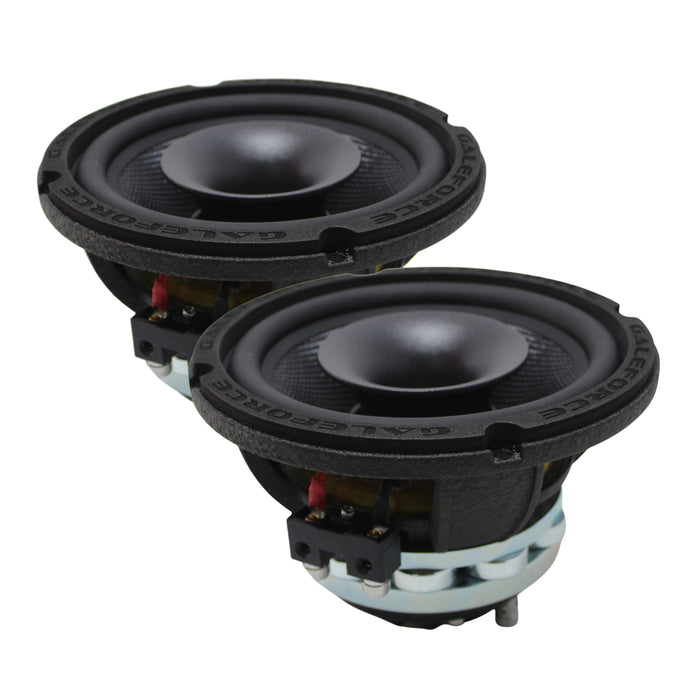 GaleForce Audio 2x F-3 6.5" Hybrid Speakers with DS18 Marine 4 Channel NVY Amp