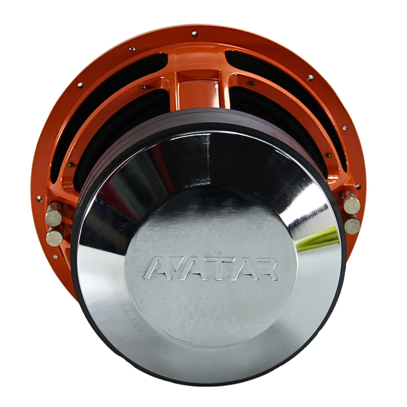 12" 6000 Watts Peak Dual 1 Ohm Subwoofer Avatar Tsunami Orange STU-1246-D1