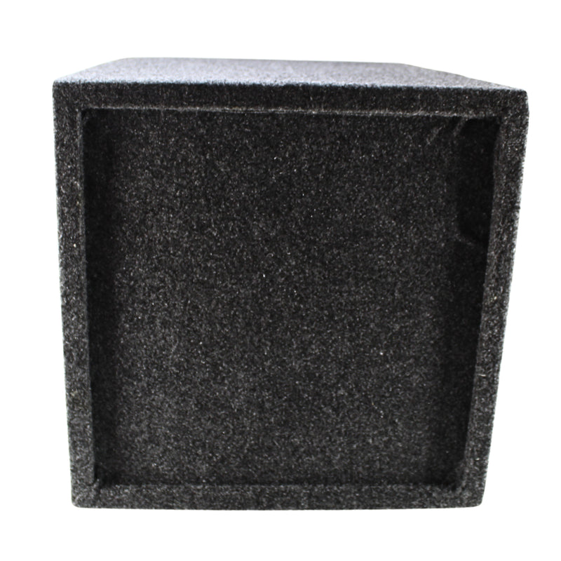 Single 10” Sealed Carpeted Subwoofer Box Made w/ Heavy-Duty MDF Construction