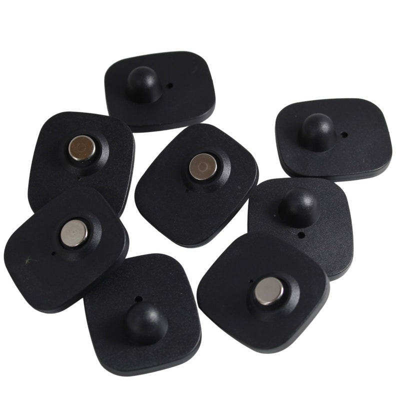 200pcs RF 8.2MHz Mini Square EAS Security Hard Tags with Pins – Black