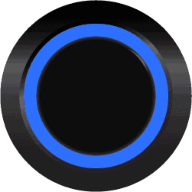 Sparked Innovations Universal Black Latching Push Button Switch w/Halo Ring LED