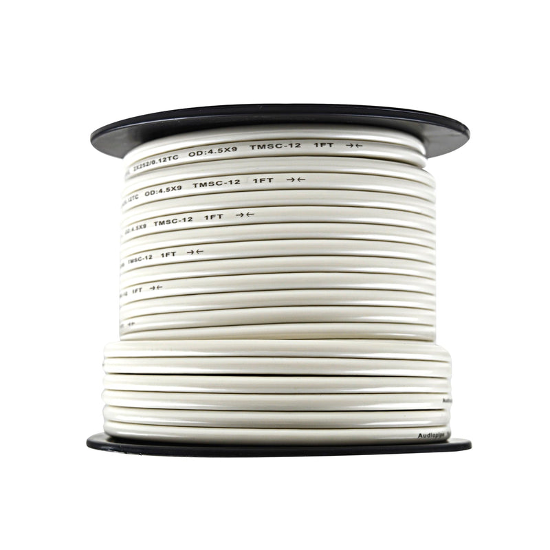 Audiopipe 12 GA 50 FT OFC Tin Copper Stranded Marine Speaker Wire Spool White