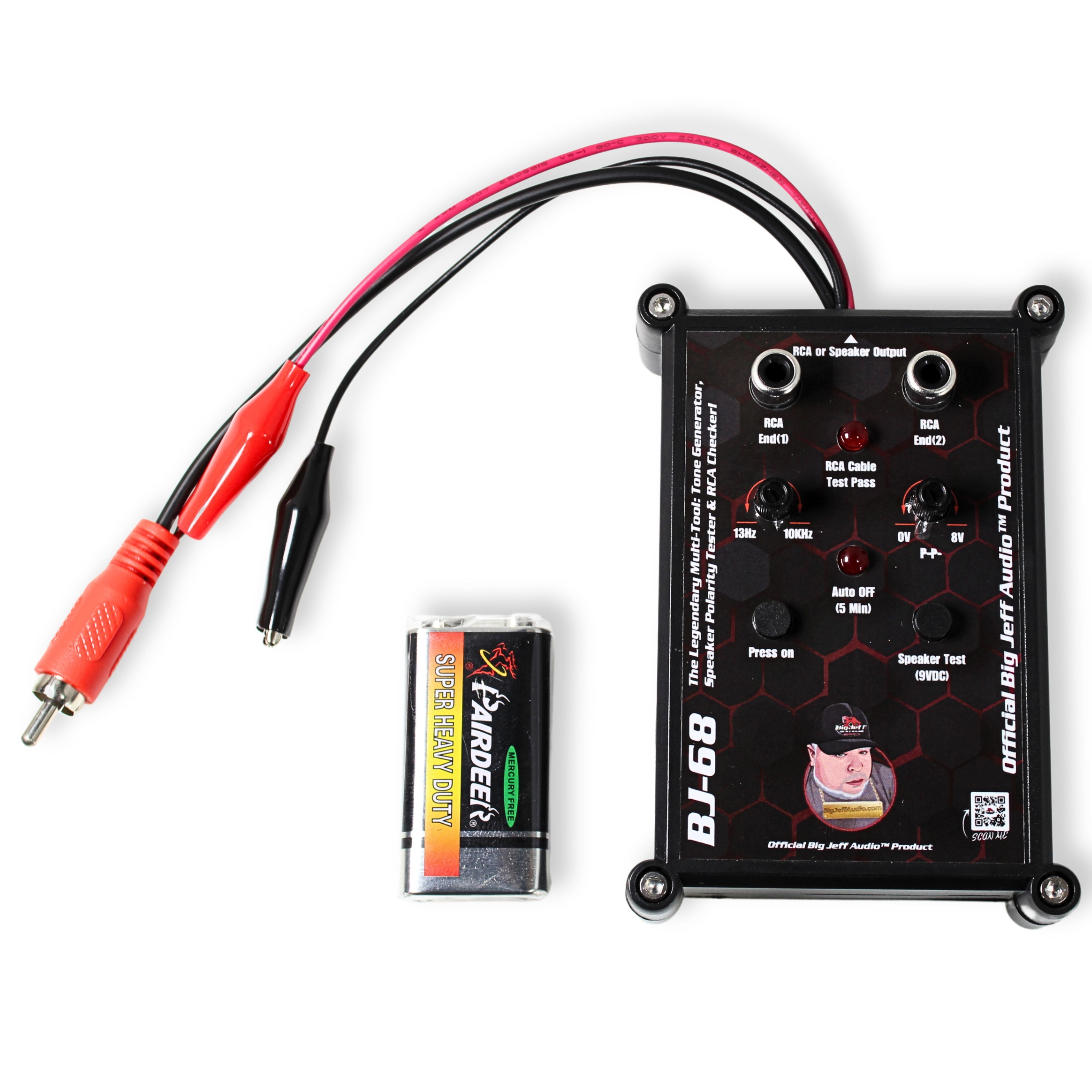 Handheld 9V Speaker Polarity Tester and Tone Generator / RCA Tester