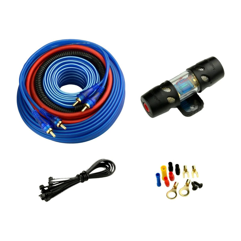 Audiopipe Bass Package Dual 12" 800W RMS Subwoofer Sealed Enclosure w/ Amp + Amp Kit